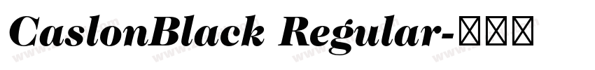 CaslonBlack Regular字体转换